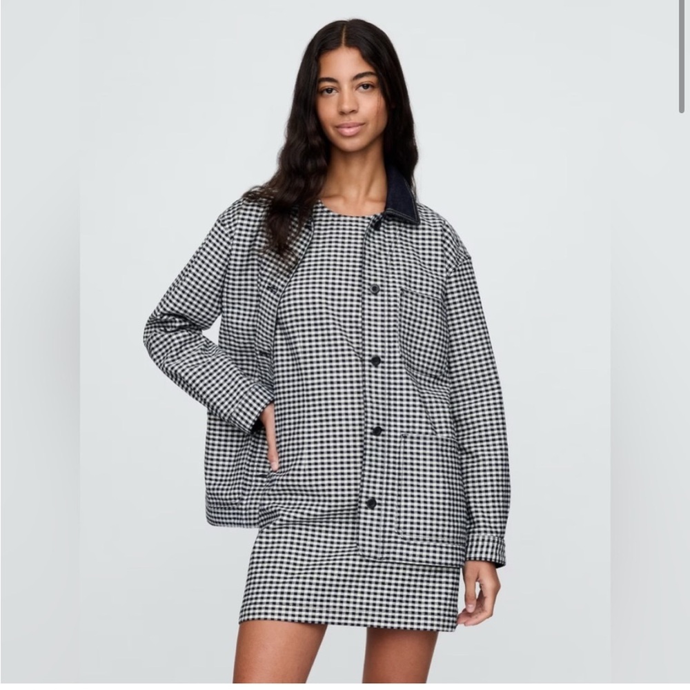 Gap × DÔEN Gingham Denim Jacket